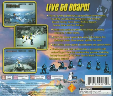 Cool Boarders 2001 (US) box cover back